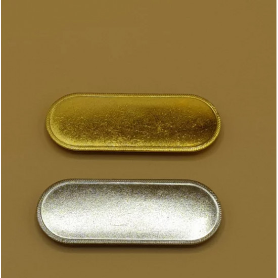 Metallic gold or silver arc magnet brooch with epoxy (custom print)