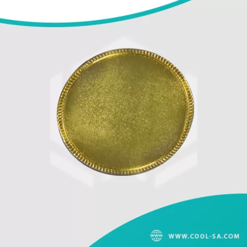 Round golden magnetic brooch with epoxy (customized printing)