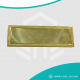 Rectangular golden brooch with epoxy (customized printing)