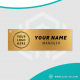 Magnetic or clip-on dark gold grained brooch (custom print) Magnetic or clip-on dark gold grained brooch (custom print)