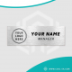 Metallic silver brooch with magnet or clip (custom print) Metallic silver brooch with magnet or clip (custom print)