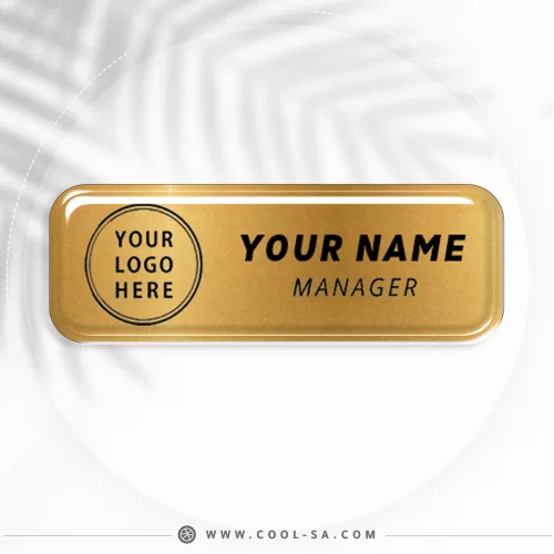 Magnetic or clip-on dark gold grained brooch (custom print) Magnetic or clip-on dark gold grained brooch (custom print)