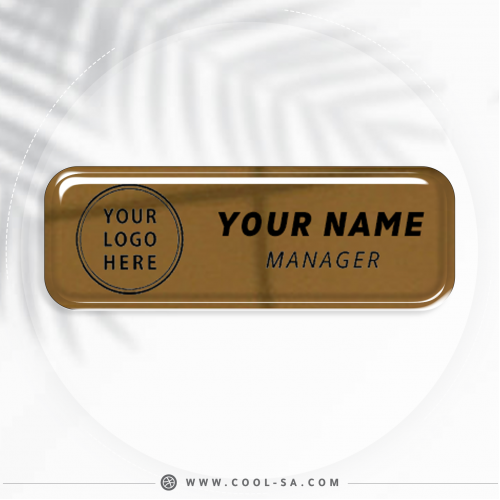 Gold brooch, mirror, magnet or clip (custom print)