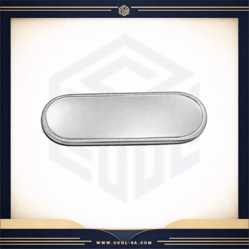 بروش فضي مقوس مغناطيس مع ايبوكسي ( طباعة حسب الطلب )