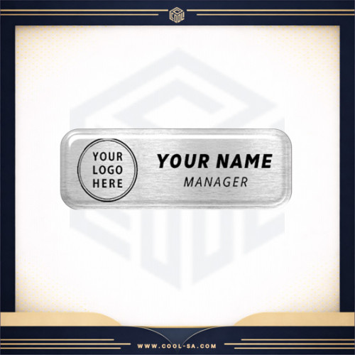 بروش فضي معدني مغناطيس او مشبك