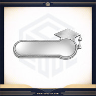 بروش تخرج فضي مغناطيس مع ايبوكسي ( طباعة حسب الطلب )