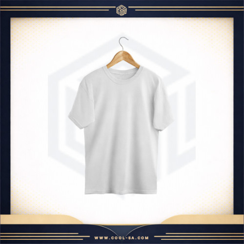 تيشيرت ابيض ( طباعة حسب الطلب )